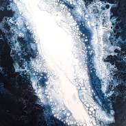 Navy White Metallic