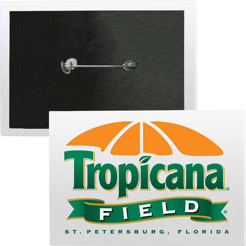 2 1/2" x 3 1/2" Rectangle Button with Safety Pin image