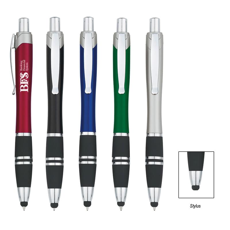 Retractable Tri-Band Stylus Pen with Grip