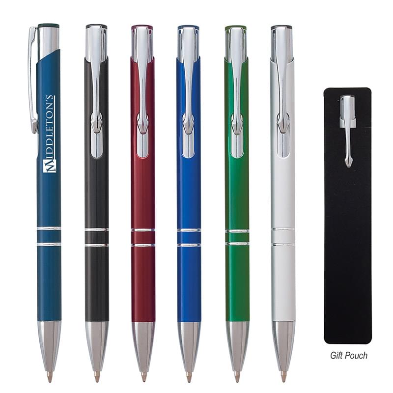 Retractable Pen with Dual Ring Accent