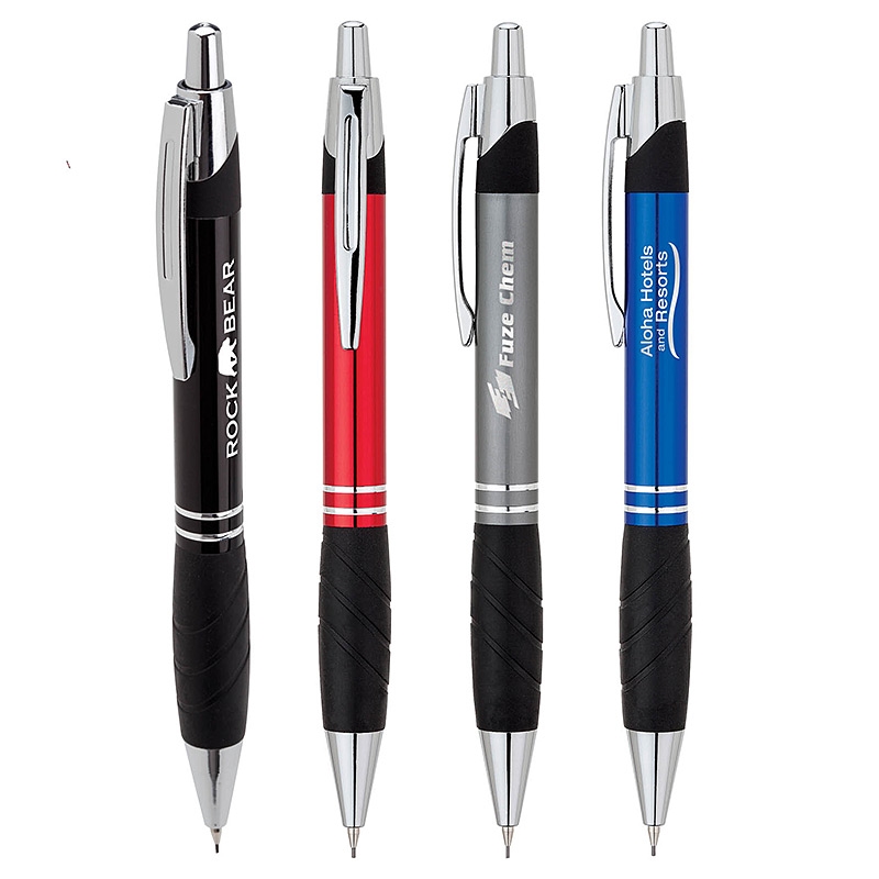 Metal Contour Mechanical Pencil with Rubber Grip image