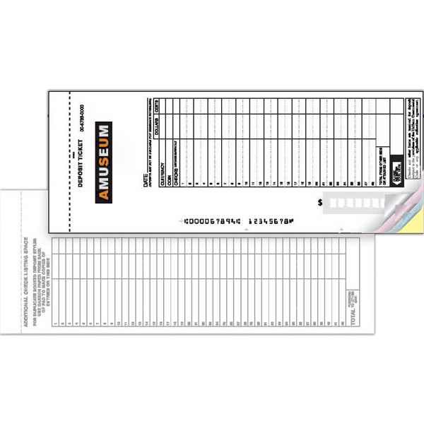 Deposit Ticket Books - Maximum Entry Format