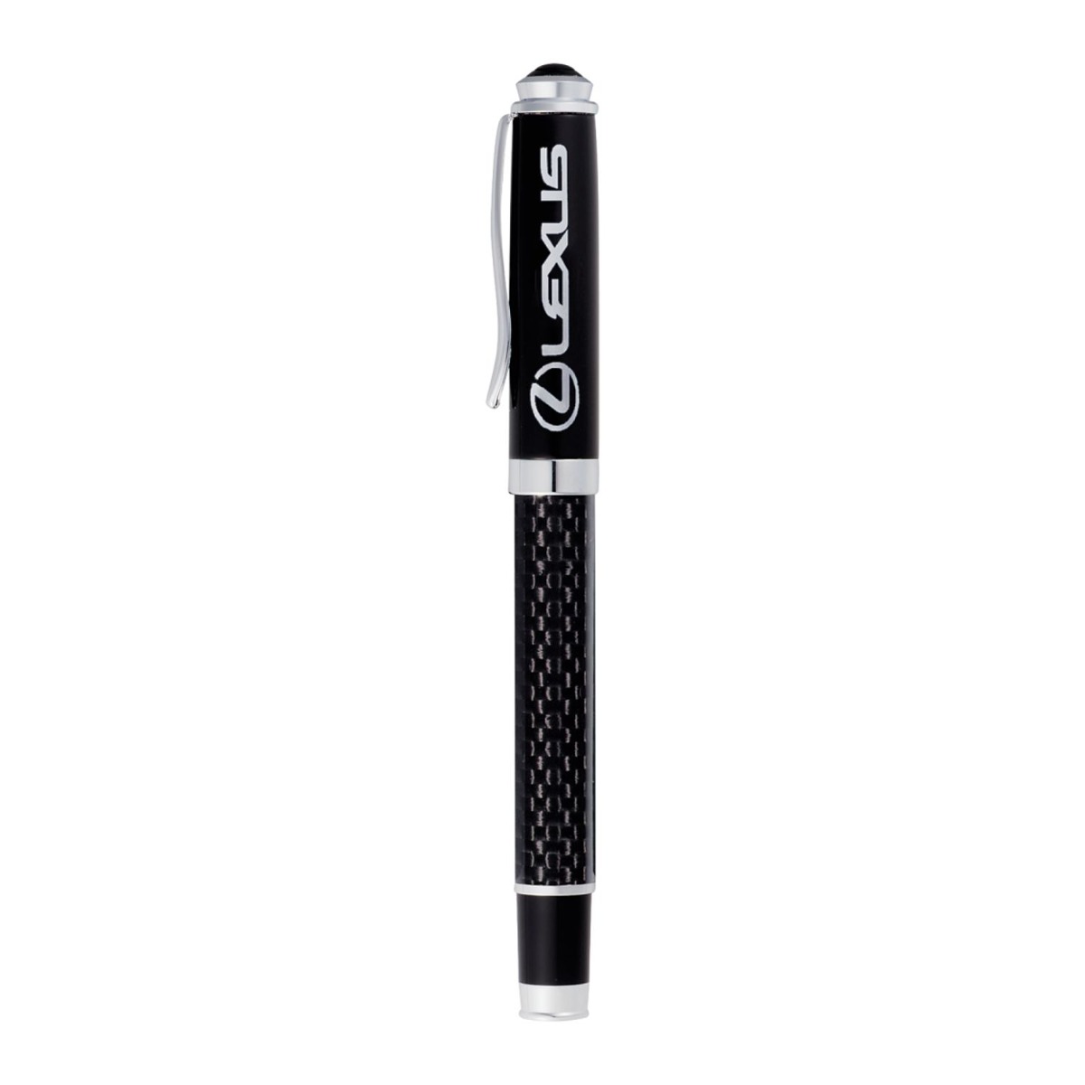 Black Enamel Textured Roller Ball Pen image