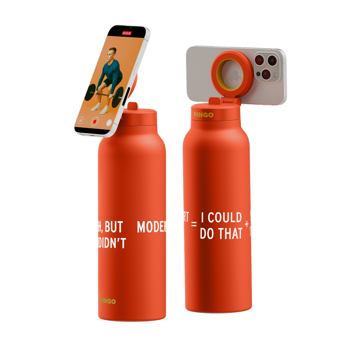 RINGO Pro Water Bottle with Magnetic Booster Ring - 32 oz.