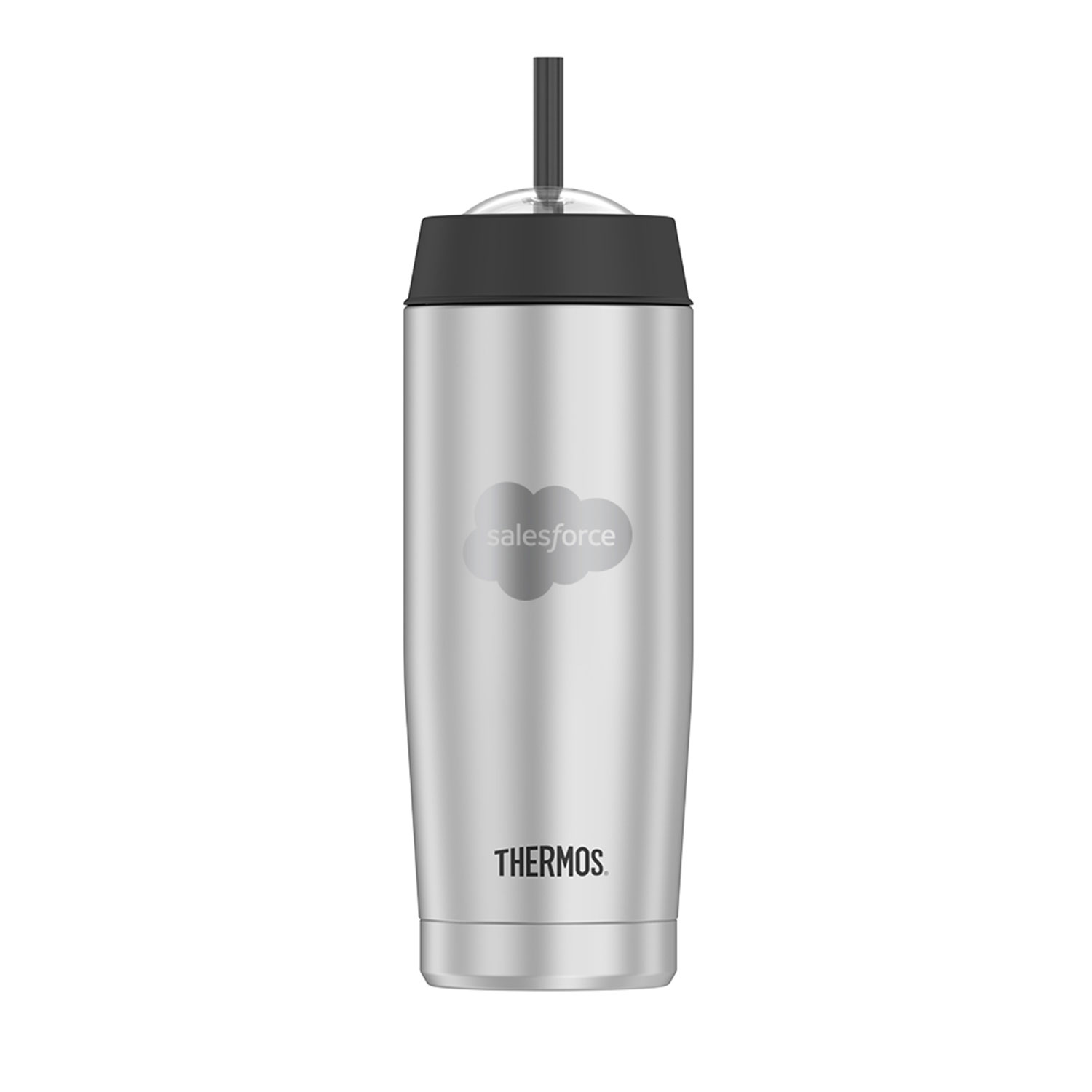 Thermos® Double Wall Stainless Steel Tumbler with Straw - 18 oz. image