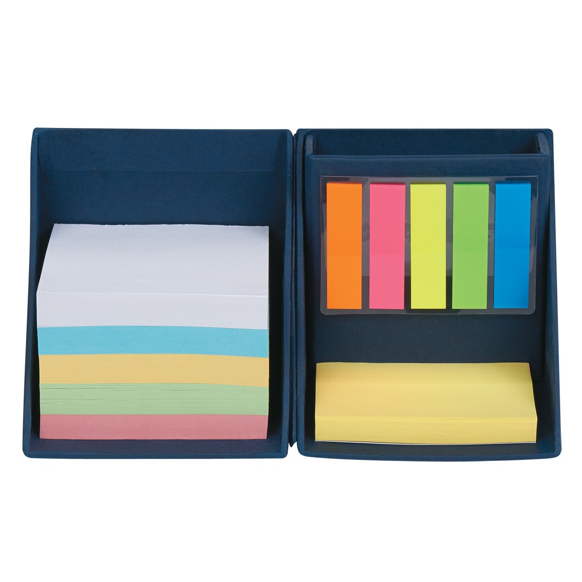 Cube Shaped Desk Set with Sticky Notes & Flags
