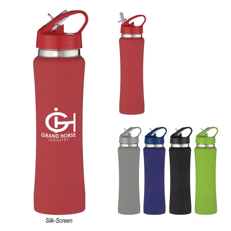 25 oz. Rubberized Vacuum Insulated Stainless Steel Water Bottle