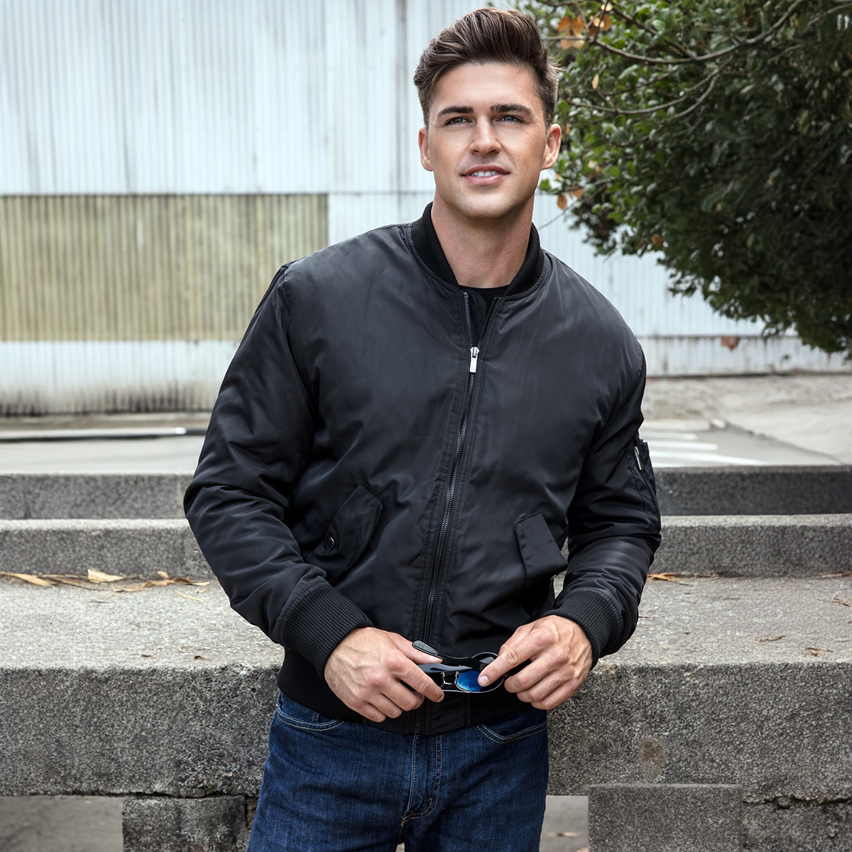 Fossa® Apparel Wingover Bomber Jacket - Men
