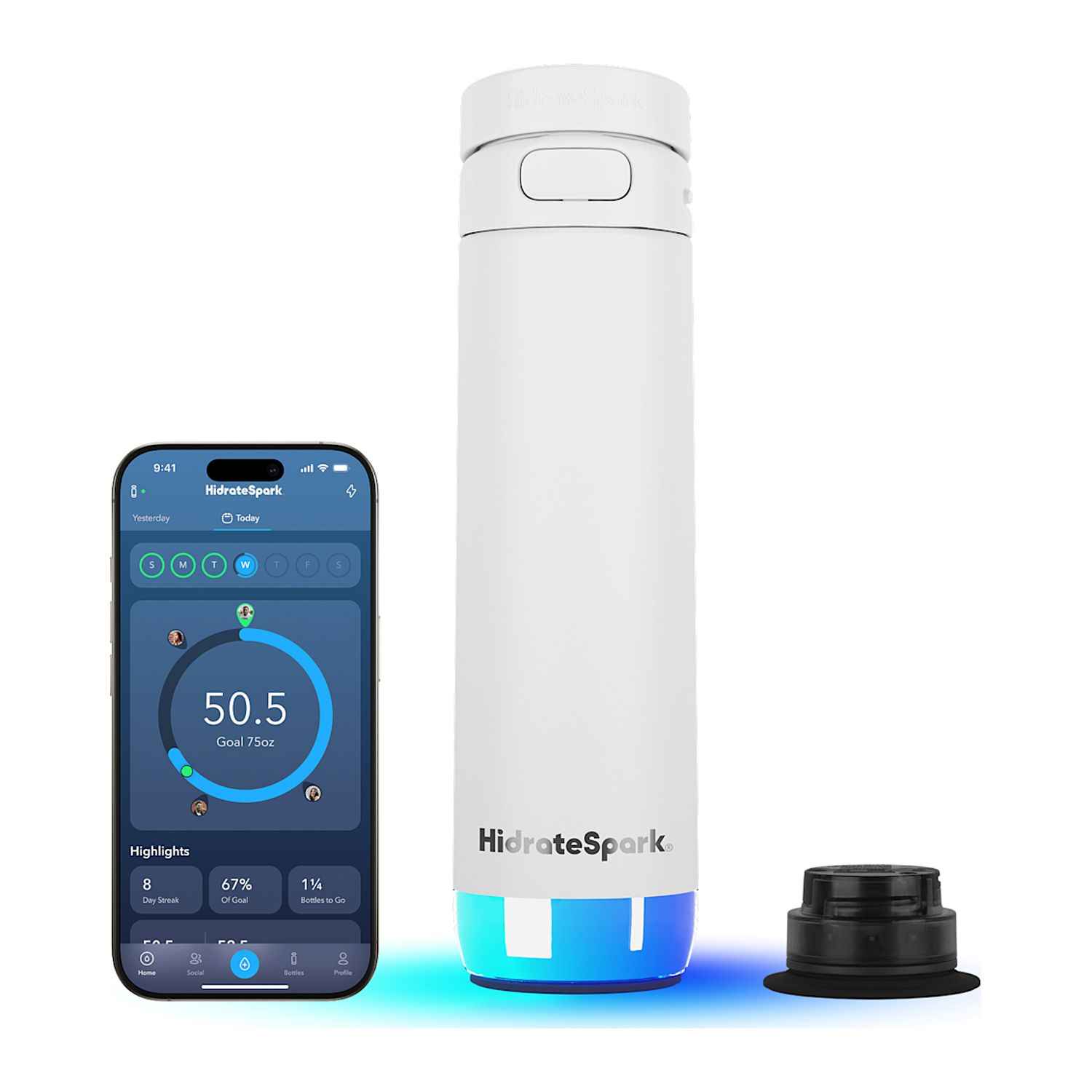 HidrateSpark PRO 2 Smart Bottle with Chug Lid – 21 oz.