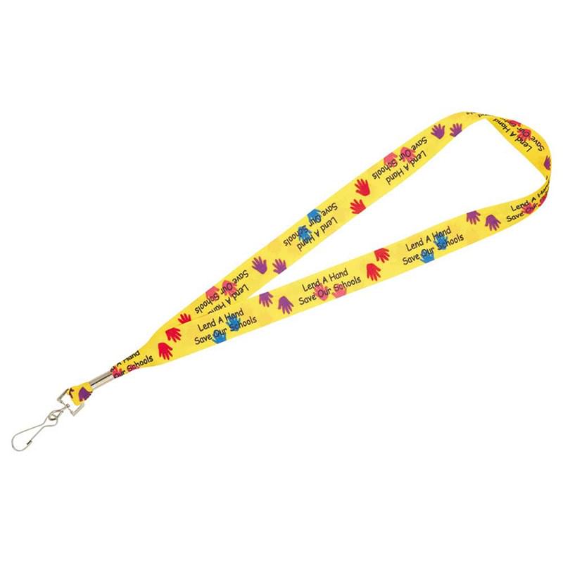 1" Full Color Lanyard with Swivel J-Hook