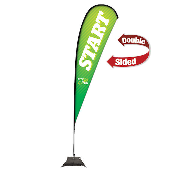 15' Premium Teardrop Sail Sign Kit - Double-Sided