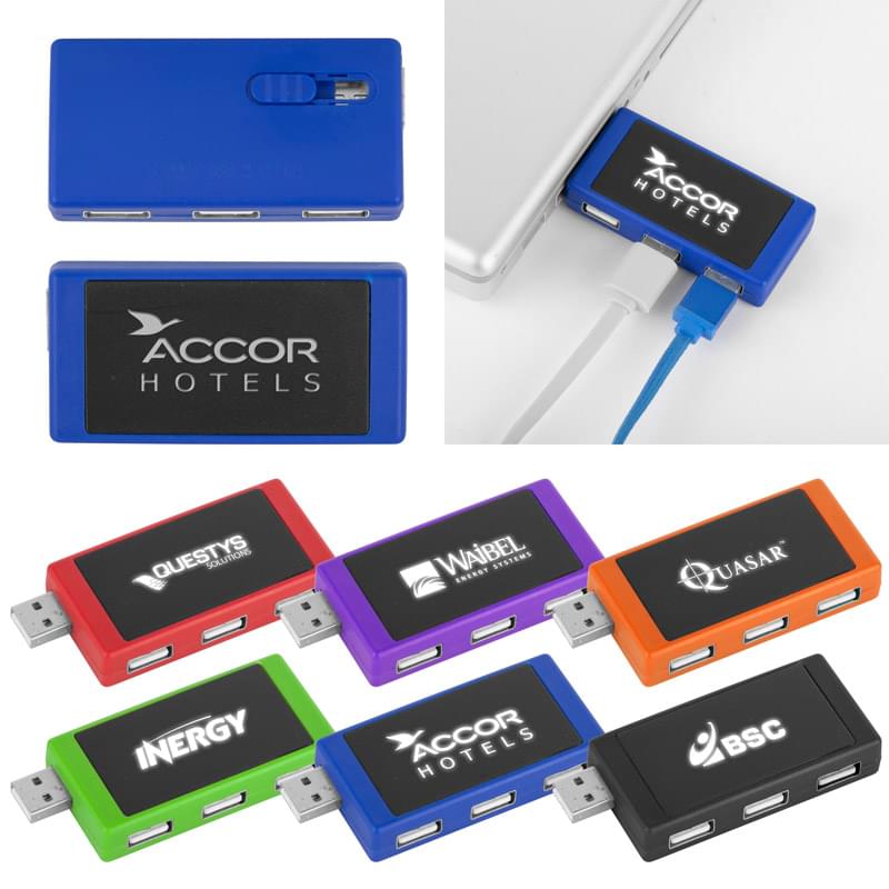 Light Up Pocket-Sized 3-Port USB Hub image