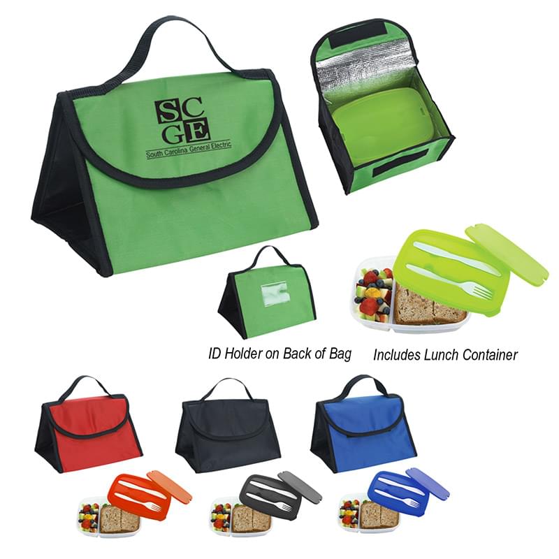 Lunch Bag Combo with Container - 9 1/2" x 6 1/2" x 7 1/2"