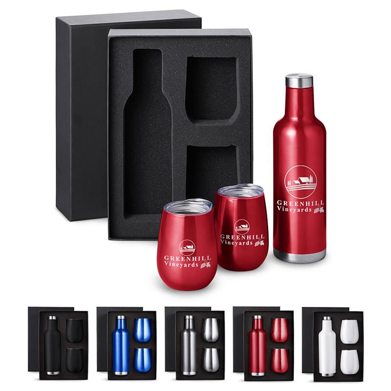 Deluxe Vacuum Insulated Wine Lover Set