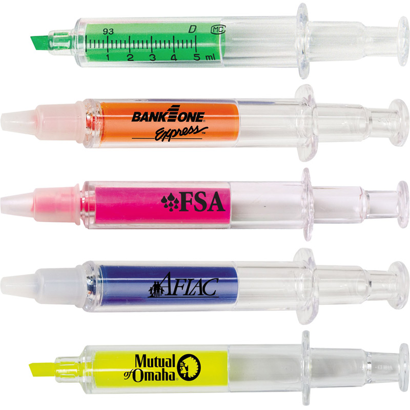 Click-Action Syringe Shaped Highlighter image