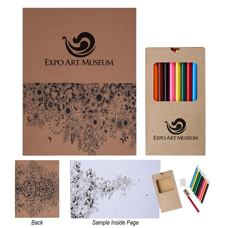 Relaxing Coloring Book with Pencils image