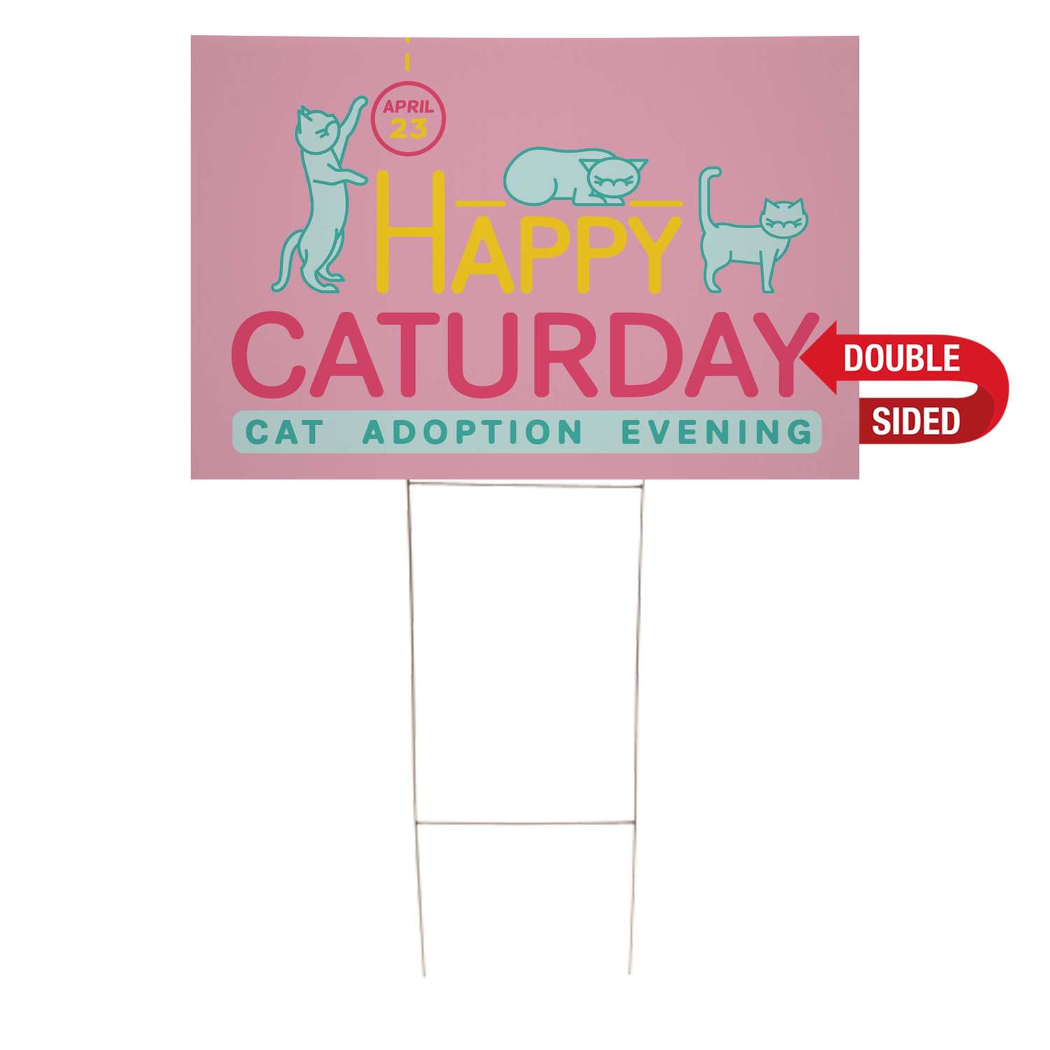 Corrugated Plastic (Coroplast) 2-Sided Yard Sign - 18" x 24"
