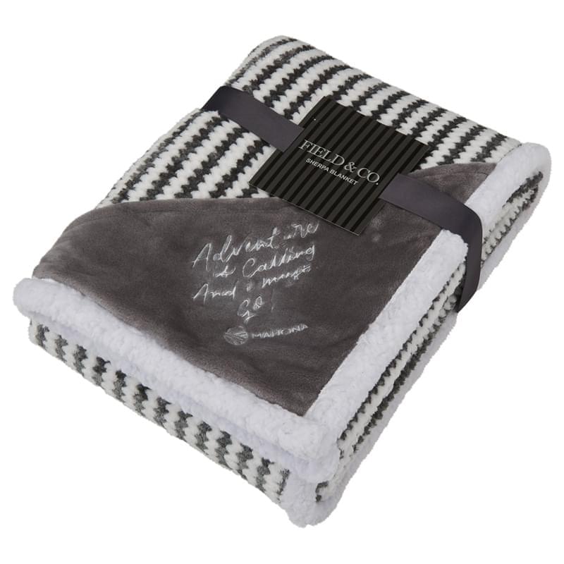 Field & Co.® Chevron Striped Sherpa Blanket - 50" x 60"