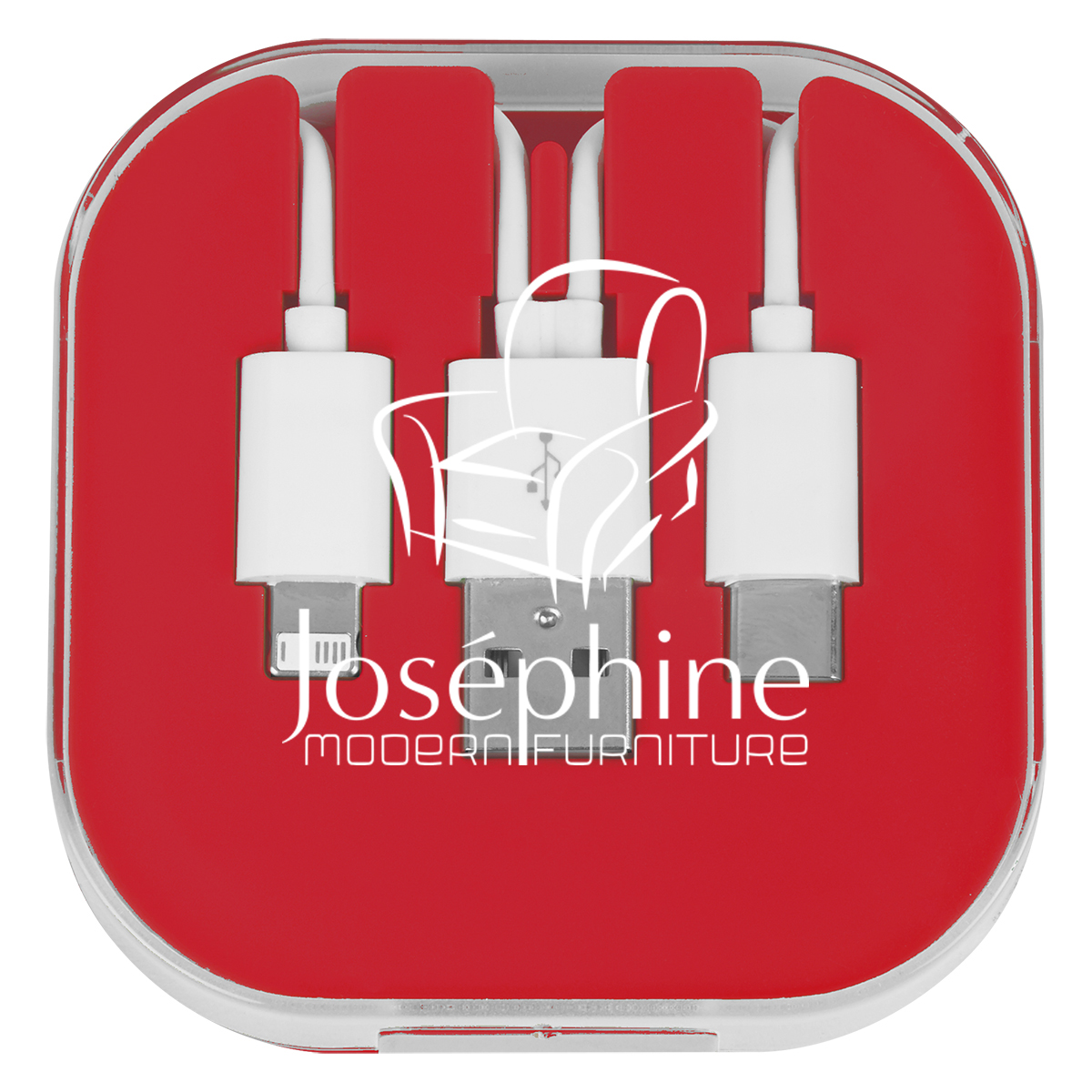 3-in-1 Charging Cable with Slide Out Stand Travel Case