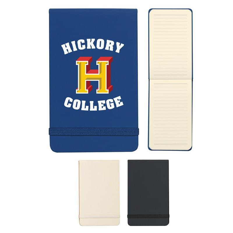 PVC Cover Jotter with Strap Closure - 3 1/2" x 5 1/4" image