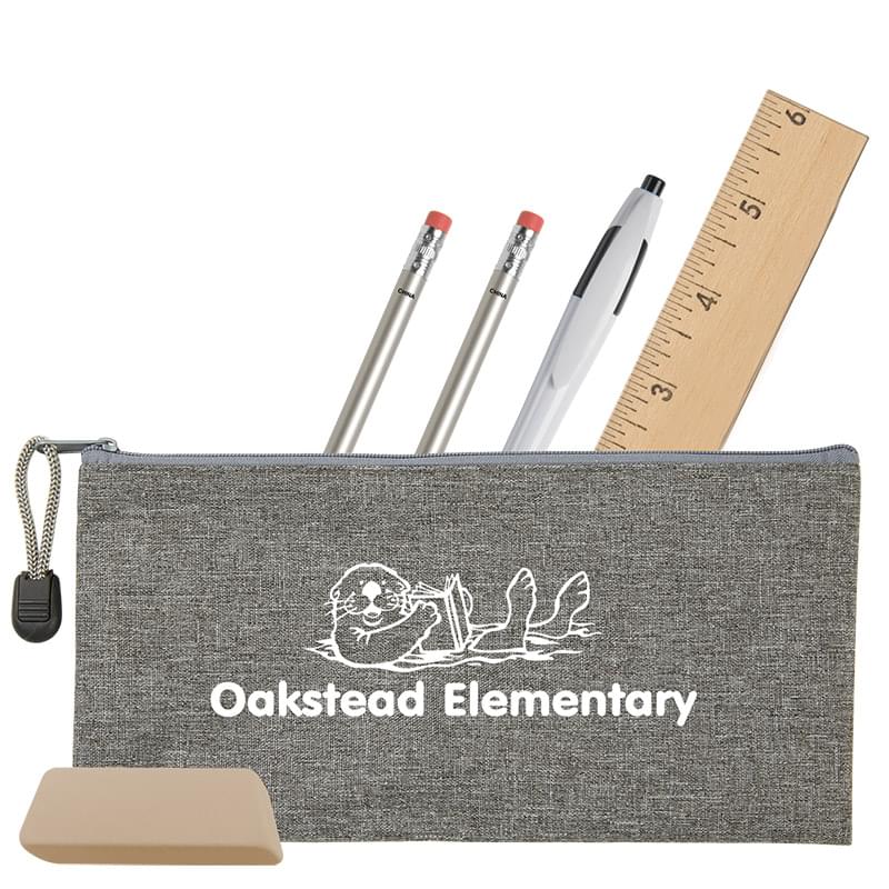 Heathered School Kit Pencil Case