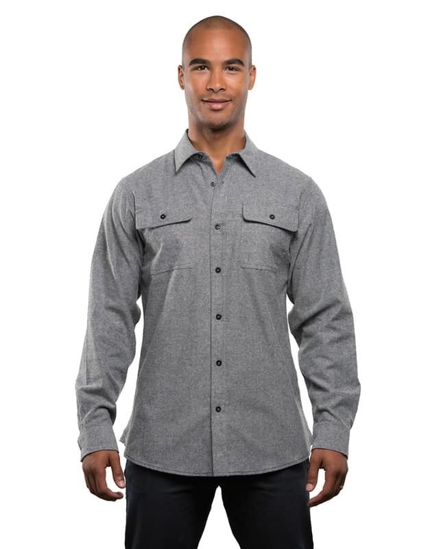 Burnside® Solid Flannel Long-Sleeve Shirt - Men