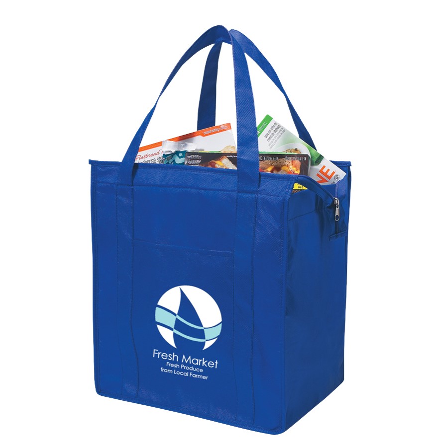 Non-Woven Hot/Cold Insulated Tote Bag - 13" x 15" x 9"