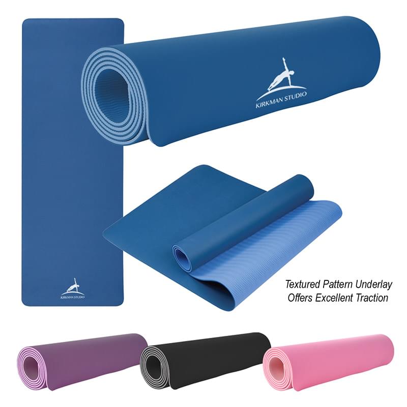 Two-Tone Hypoallergenic Double Layer Yoga Mat - 71" x 23 3/4" image