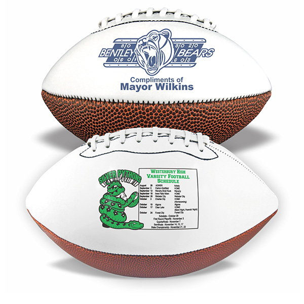 8" Two-Tone Synthetic Leather Mini Football