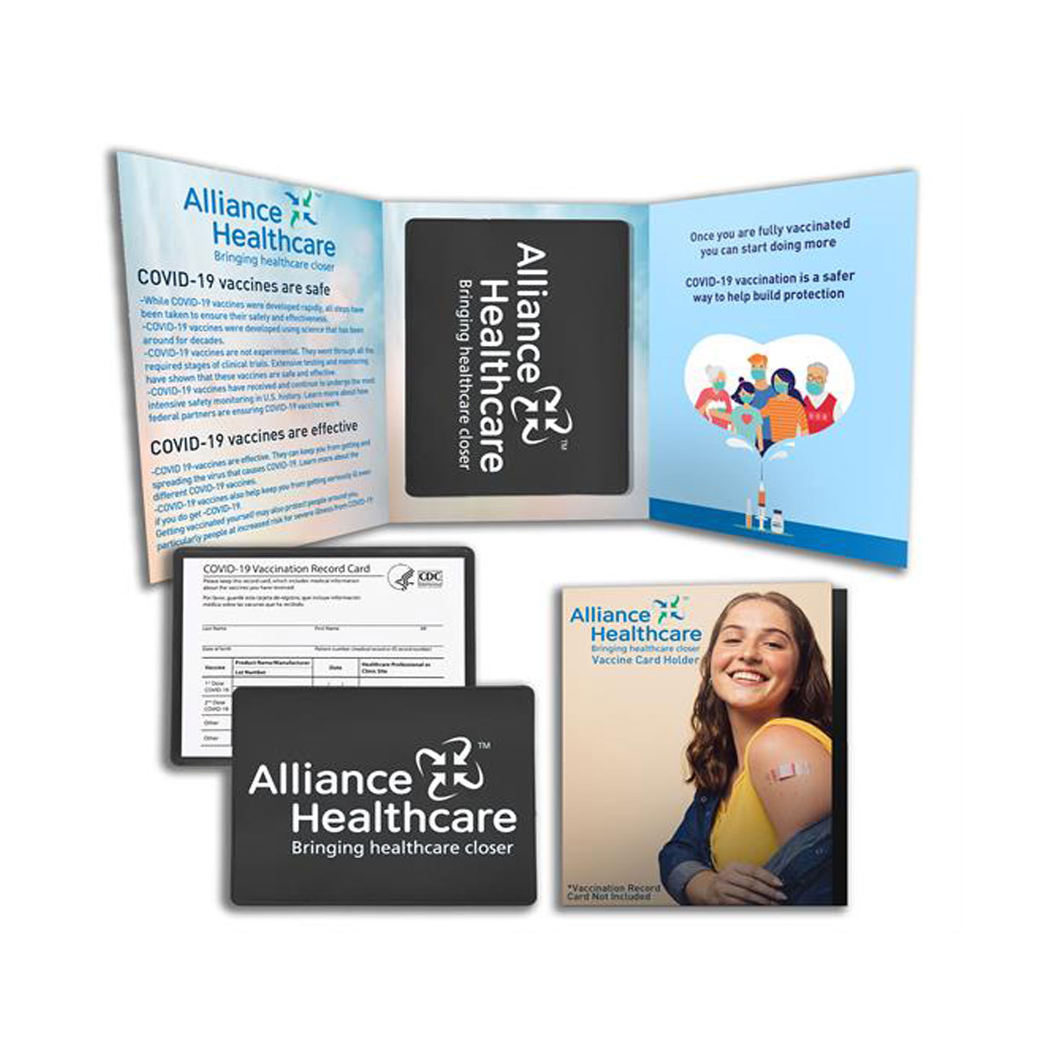4" x 3" PVC Vaccination Holder in Full Color Booklet image
