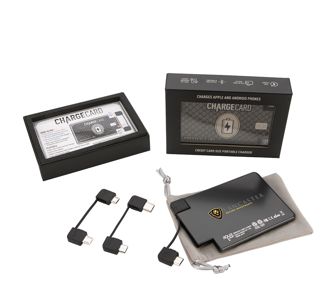 AquaVault® ChargeCard Power Bank - 2,300 mAh image