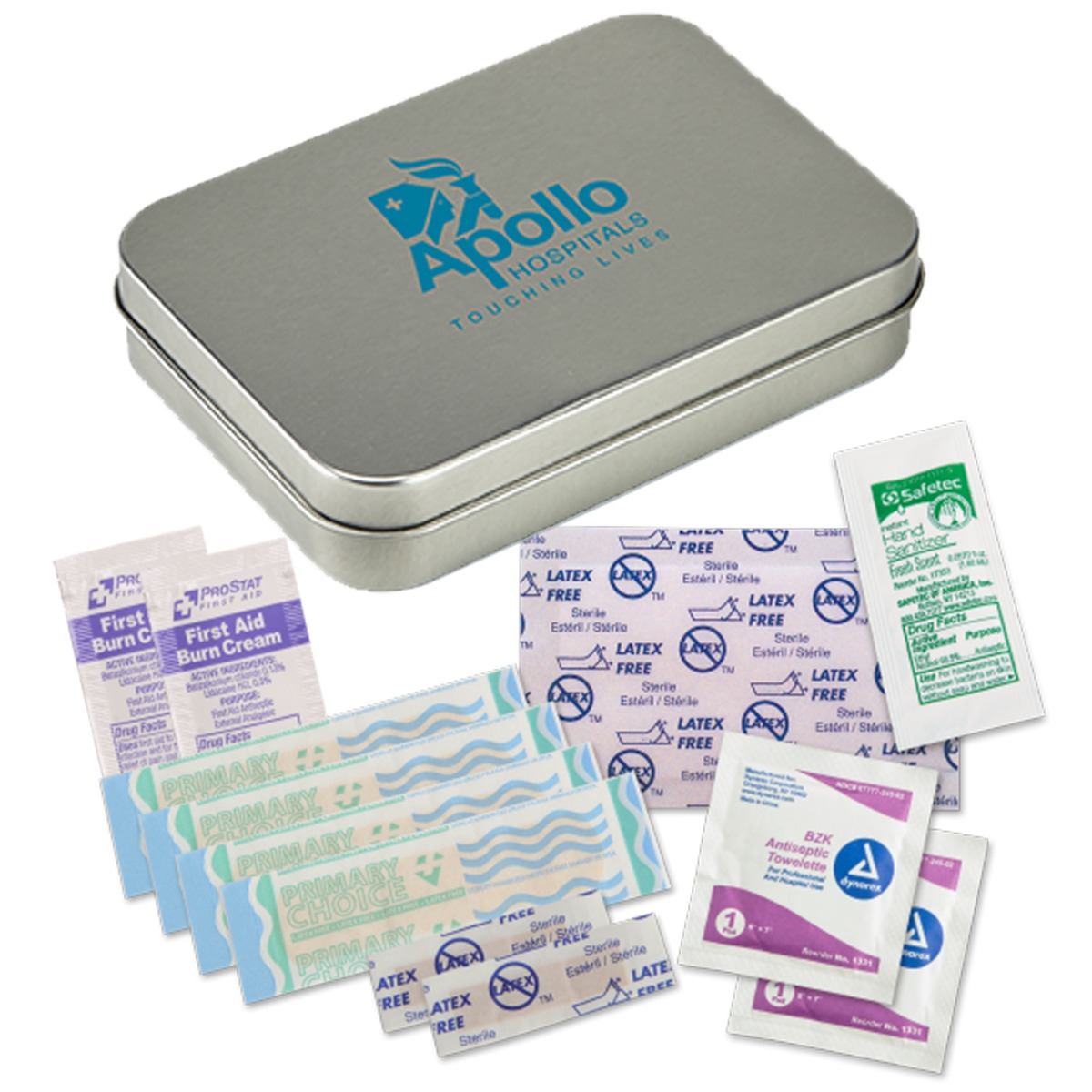 12-Piece First Aid Kit in Retro Tin Case