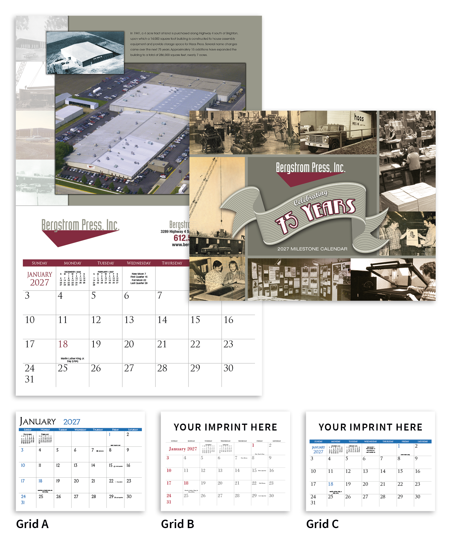 Small Quantity Custom Calendar - Stapled