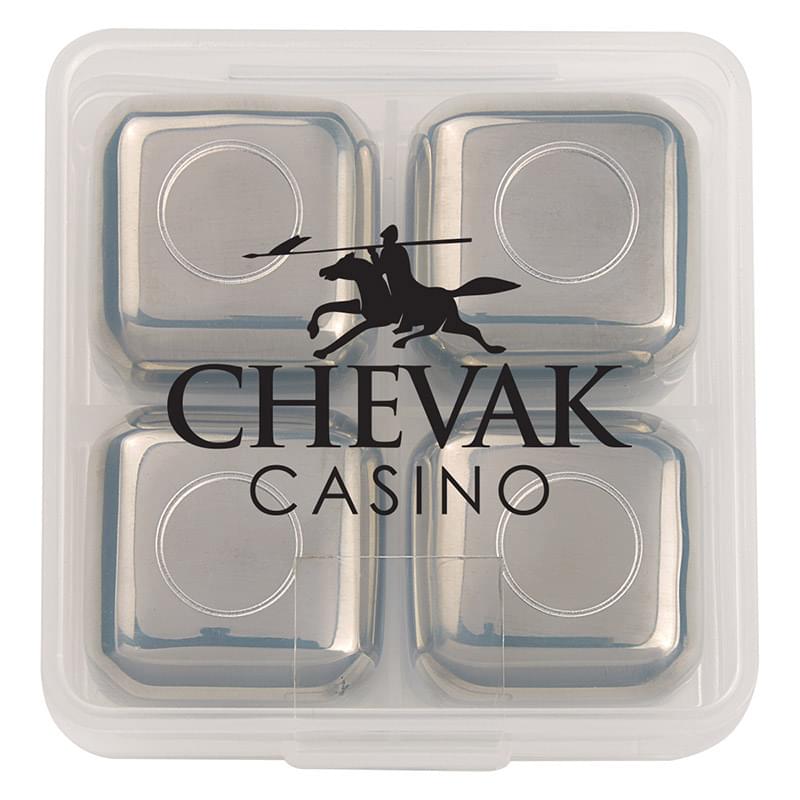 Stainless Steel Ice Cube Set in Travel Case