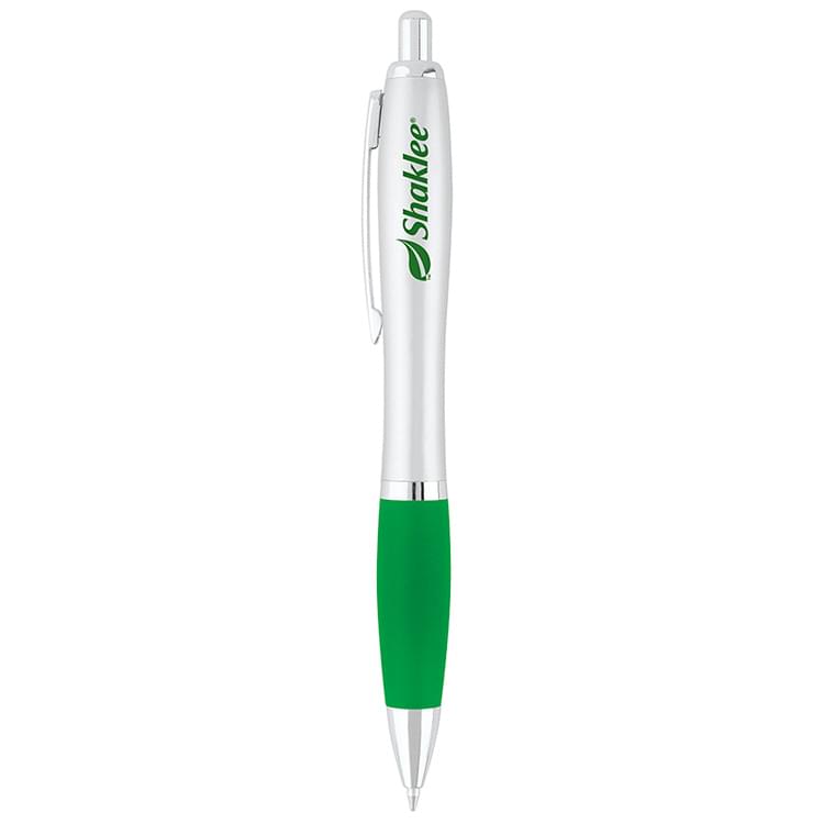 Plunge-Action Gel Pen with Silver Accents