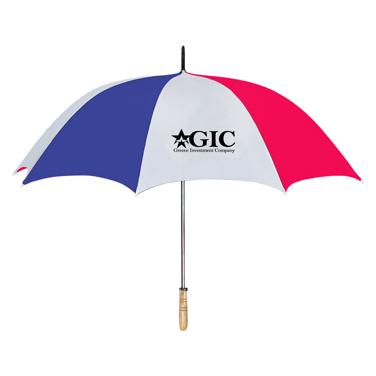 Nylon Golf Umbrella with Wood Handle - 60" arc
