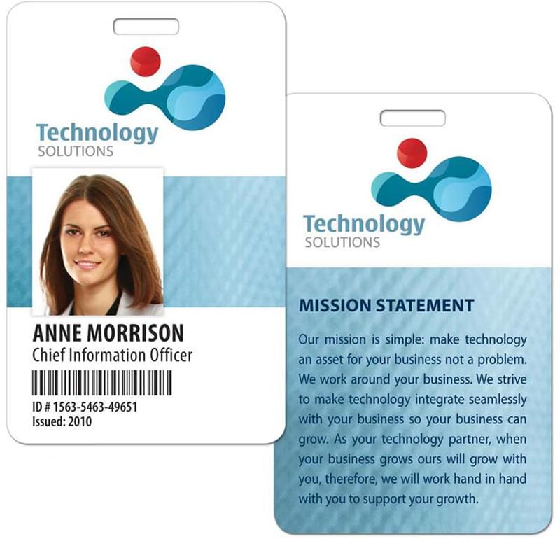 2 1/8" x 3 3/8" Plastic Vertical Name Badge