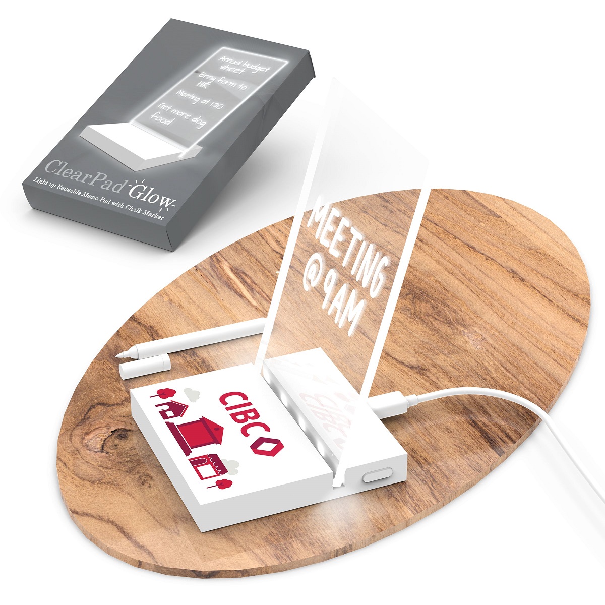 Powerstick® Light-Up Re-usable Memo Pad & Chalk Marker