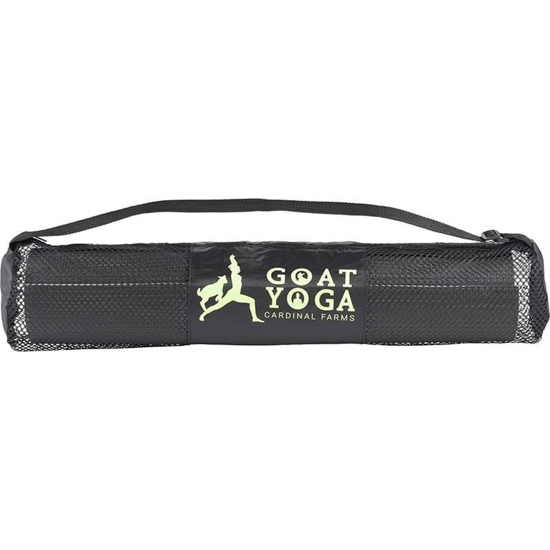 6mm Textured PVC Yoga Mat with Carry Bag - 67" x 24" image