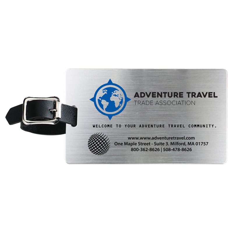 Brushed Aluminum Luggage Bag Tag image