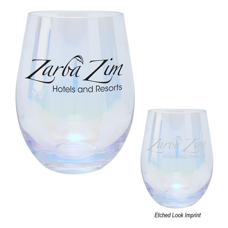 17 oz. Iridescent Stemless Wine Glass