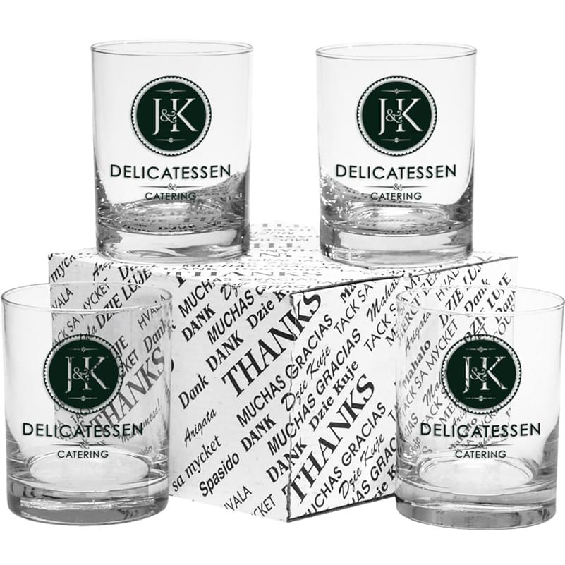 14 oz. Thank You Old Fashion Glass Set - 4 pc image