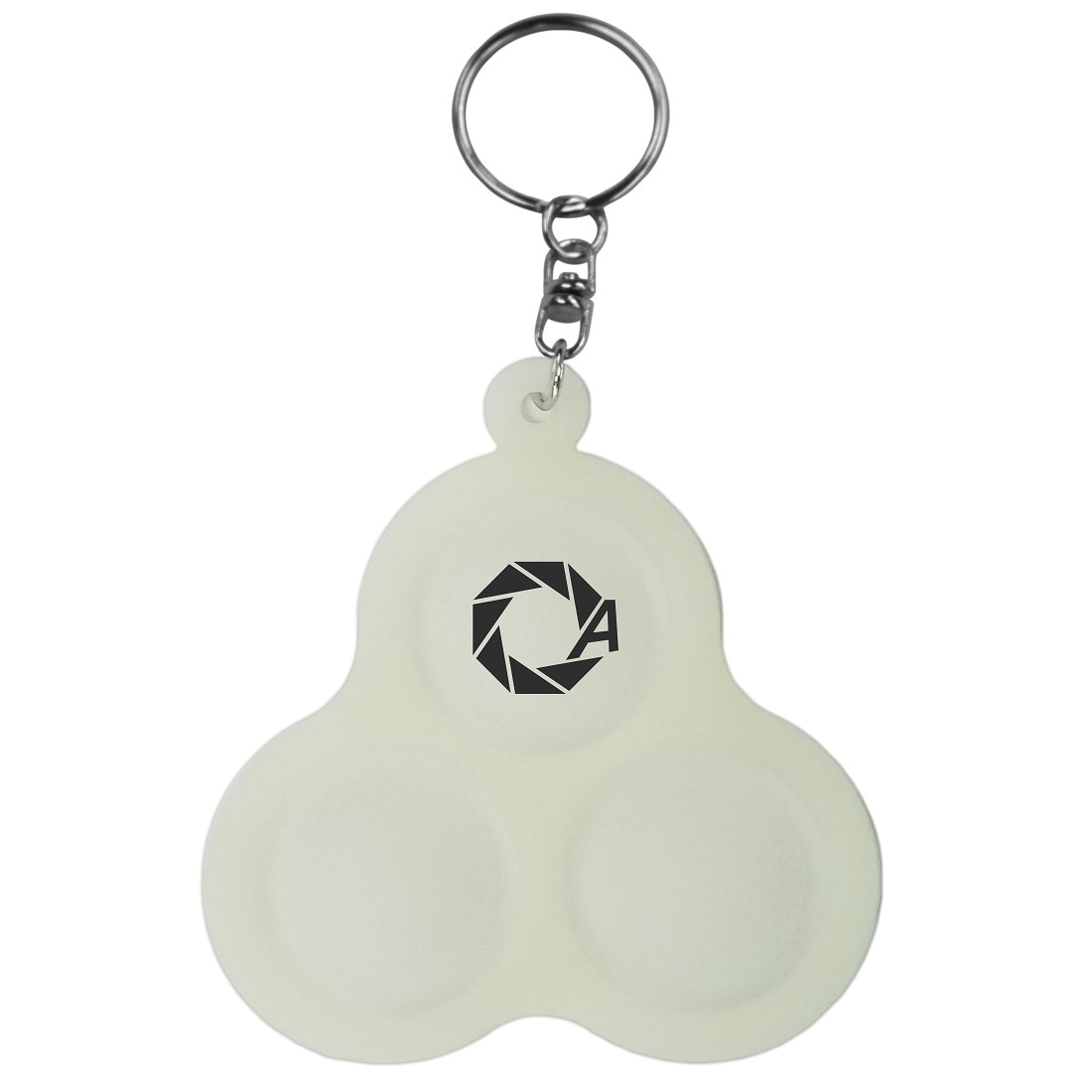 Trio Pop Bubble Fidget Keychain - Glow-in-the-Dark