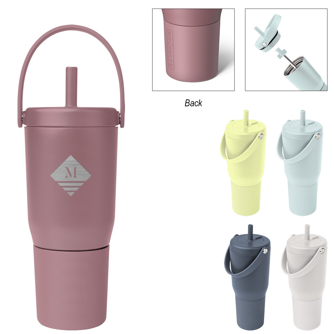 BrüMate Resa Fashion Colors 25 oz. Tumbler with Straw
