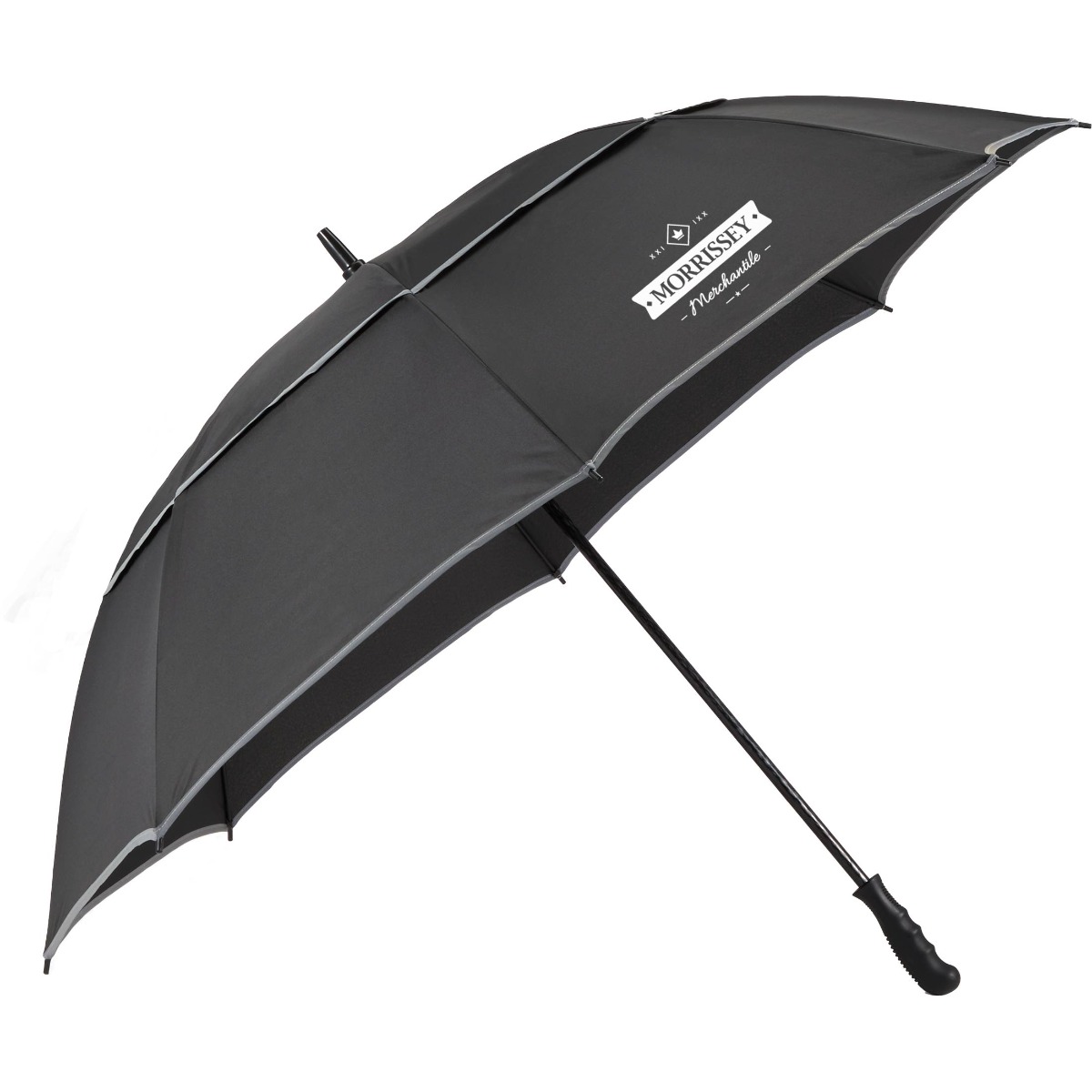RPET Golf Umbrella w/ Reflective Trim - 62” arc