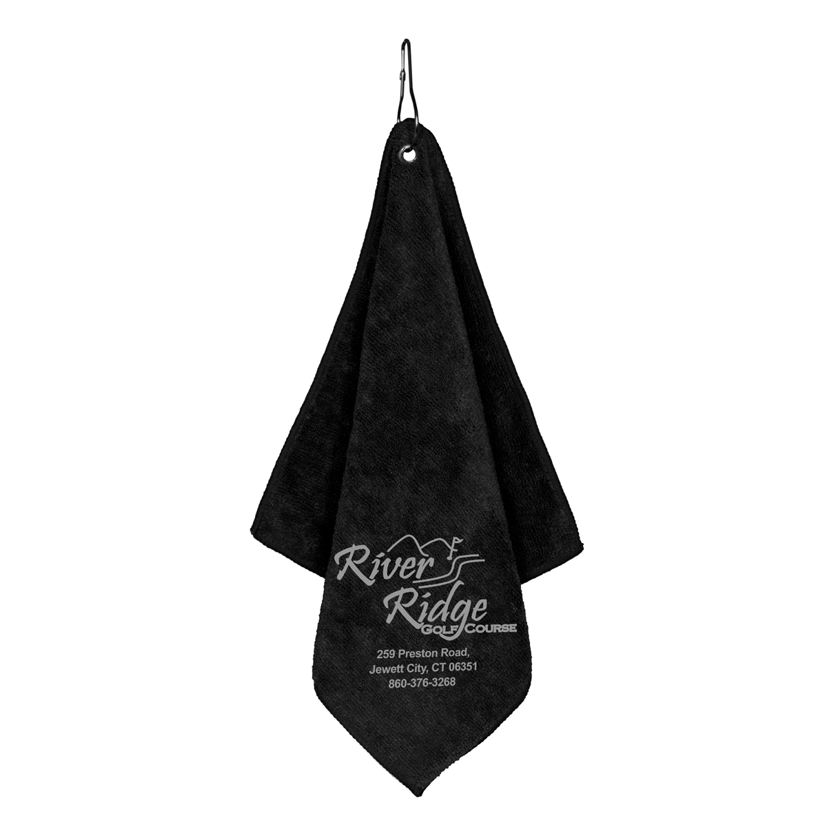 Microfiber Golf Towel & Grommet and Clip - 12" x 12"