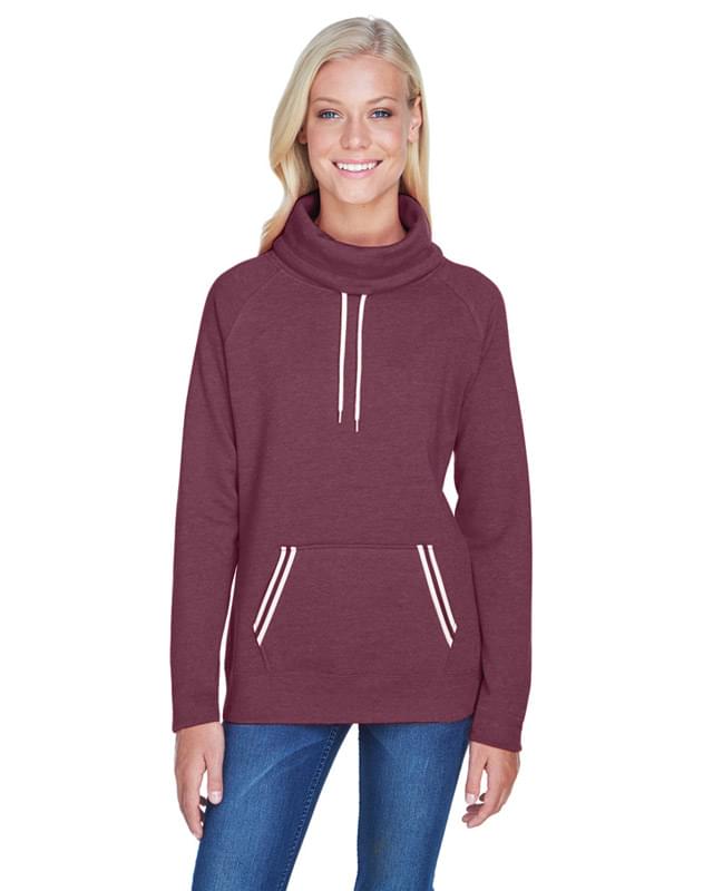 J America Relay Fleece Cowl Neck Sweatshirt - Women