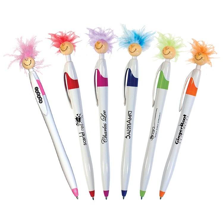 Click-Action Contour Pen with Smiley Top