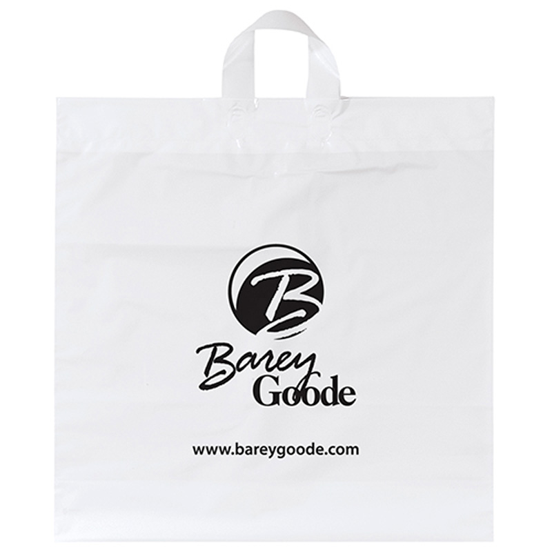 Plastic Bag with Soft Loop Handles - 20" x 20"
