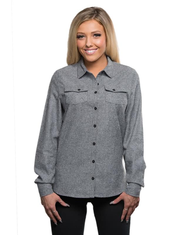 Burnside® Solid Flannel Long-Sleeve Shirt - Women